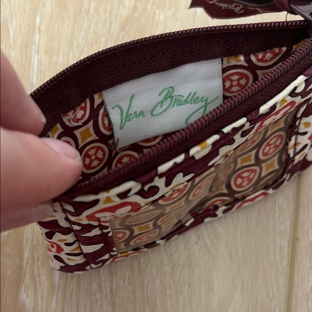 Vera Bradley Red and White Patterned Keychain Wallet - Picture 11 of 11
